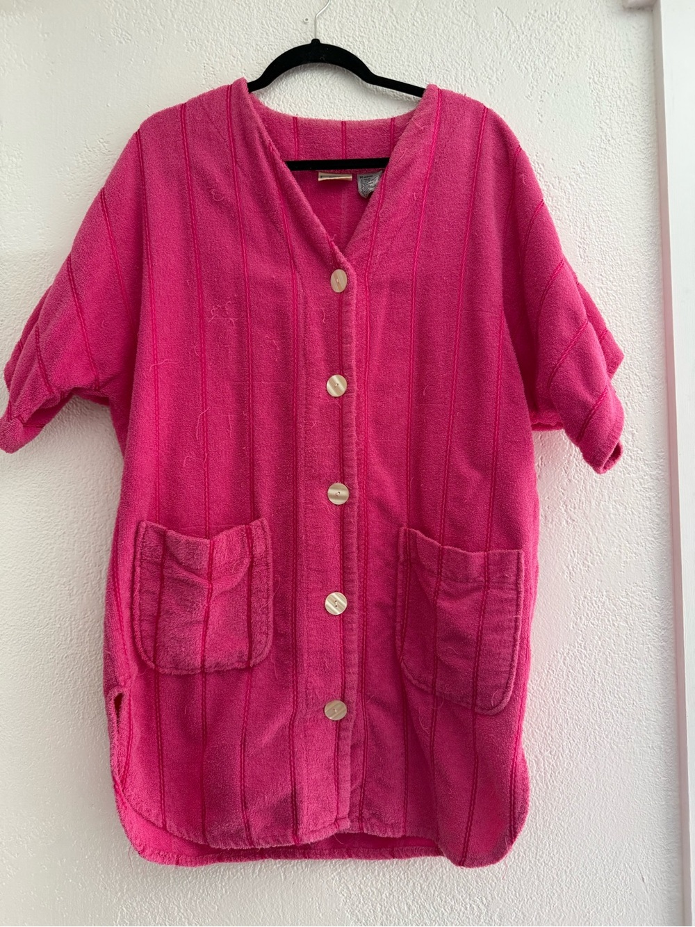 Sun ‘N Surf Womens Terry Cloth Bathing Suit Cover Robe Size Medium Pool Beach